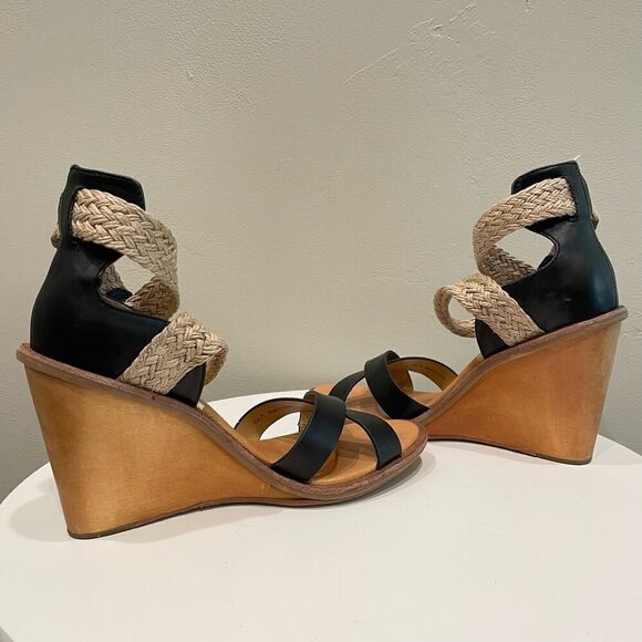 Dolce Vita Canvas Woven Over Cross Wedge Sandals - Size: 7.5 - Picture 5 of 9